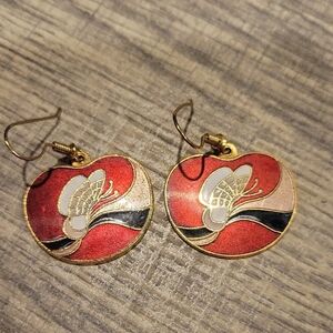 4 For 25.00 Cloissoine 1975 Earrings/ Pierced/EUC/ Butterfly